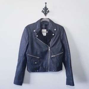 Stella Nova Leather Moto Jacket Size 40 US M EUC